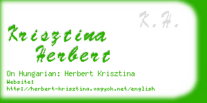 krisztina herbert business card